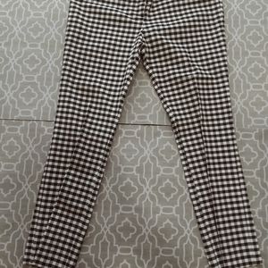 Theory classic skinny pant gingham NWT size 8